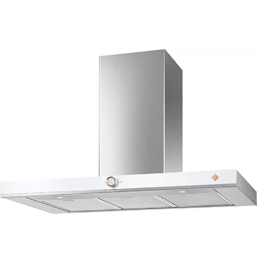 Hotte décorative murale 90cm 60db 394 m3/h inox - dhb 7952 w - DE DIETRICH