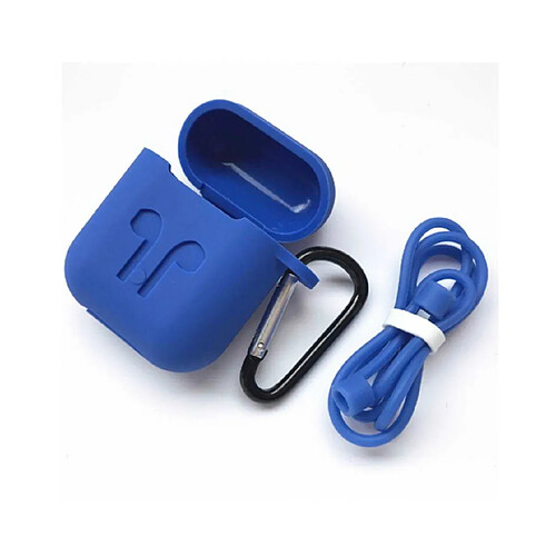 YP Select Étui en silicone protecteur complet du corps pour Apple Iphone Airpods bleu