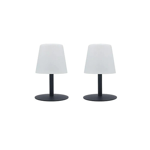 Lot de 2 lampes de table sans fil STANDY MINI NANO variable - 55 à 110 lumens - Ø 10 x H 16 cm - LUMISKY