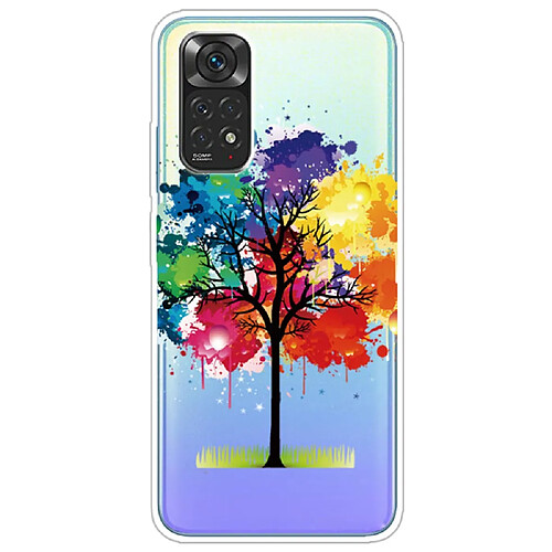 Coque en TPU antichoc arbre coloré pour votre Xiaomi Redmi Note 11S 4G/Redmi Note 11 4G (Qualcomm)