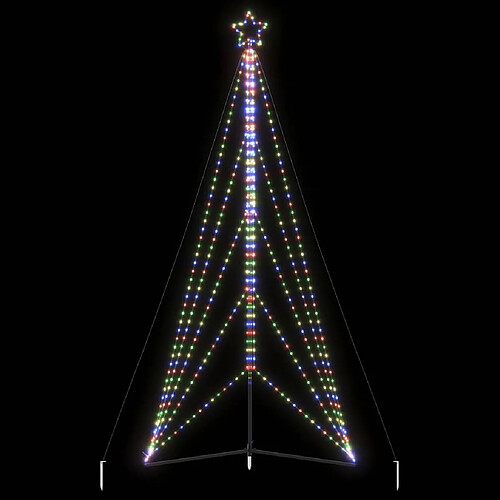 vidaXL Guirlande de sapin de Noël 615 LED colorées 400 cm