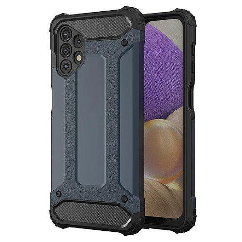 Ozzzo hybrid armor coque tough rugged cover pour samsung galaxy a73 bleu