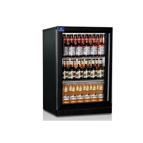 VIRTUS GROUP Réfrigérateur Bar Avec 1 Porte Battante En Verre, 128 Litres, +1°/+10°C - Virtus