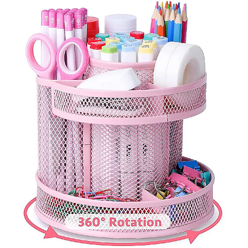 Universal Mignon organisateur de table pivotante, kawaii net table et chaises accessoires porte-stylo papeterie manège