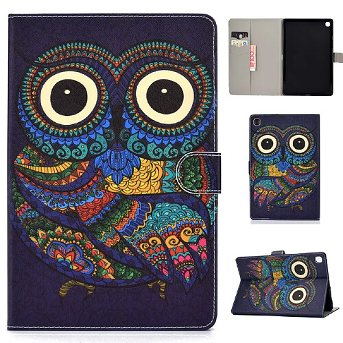 Etui en PU modèle hibou pour votre Samsung Galaxy Tab A 10.1 (2019)