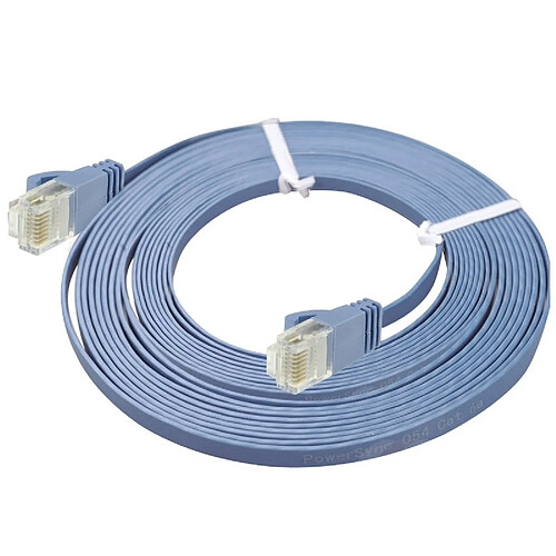 Wewoo Câble LAN réseau Ethernet plat bleu CAT6 extra-plat, longueur: 50 m