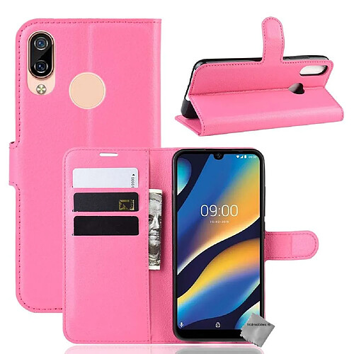 Htdmobiles Housse etui portefeuille pour Wiko View 3 Lite + film ecran - ROSE