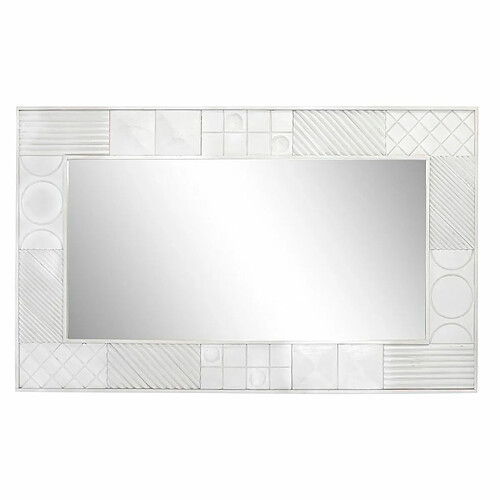 Miroir mural DKD Home Decor 154 x 4 x 94 cm Bois Blanc Bois de manguier Losanges Moderne