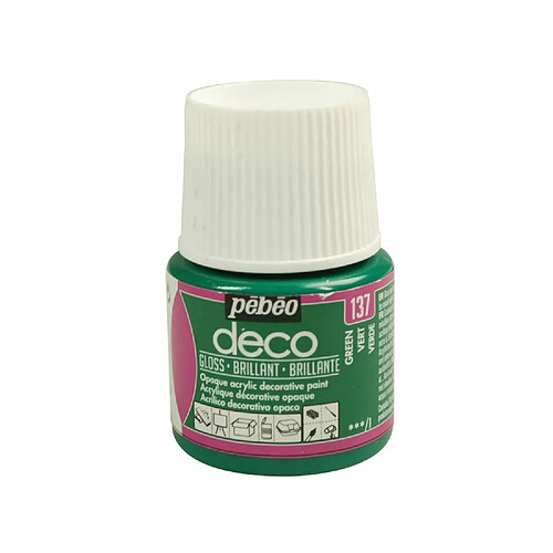 Pebeo Peinture acrylique opaque brillante - Vert - 45 ml