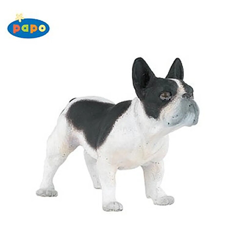 Figurine Papo "Bouledogue Français Noir & Blanc"