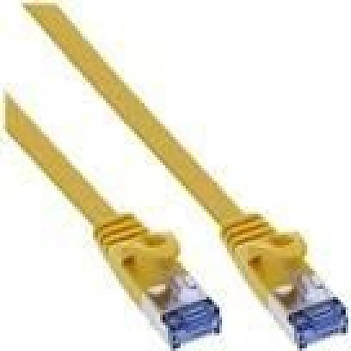 INLINE - Patch-Kabel - RJ-45 (M) zu RJ-45 (M) - 1 m - U/FTP, PiMF - CAT 6a - geformt, flach - Gelb