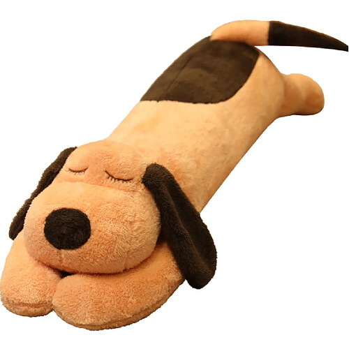 Universal 70 cm géant mignon doux vers le bas coton chien peluche coussin poupée peluche bébé coussin de sommeil accompagner petite amie | animaux en peluche (marron)