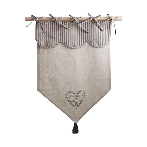 Aubry Gaspard Rideau Motif Coeur - Gris