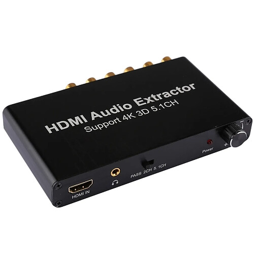 Wewoo 4K 3D HDMI 5.1CH audio décodeur extracteur