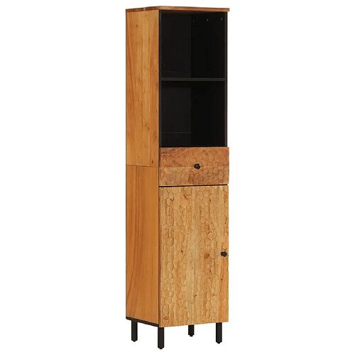 Maison Chic Armoire de salle de bain,Meuble de rangement,Meuble haut 38x33x160 cm bois massif d'acacia -GKD597679