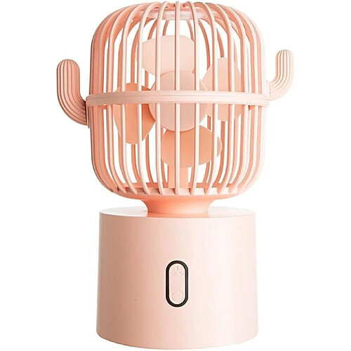 Ventilateur Personnel Petit Ventilateur De Bureau USB, Cactus Mini Table Portable Ventilateur Portable Rotatif Automatique à 80 Degrés, Vent Fort à 3 Vitesses, Fonctionnement En Sourdine