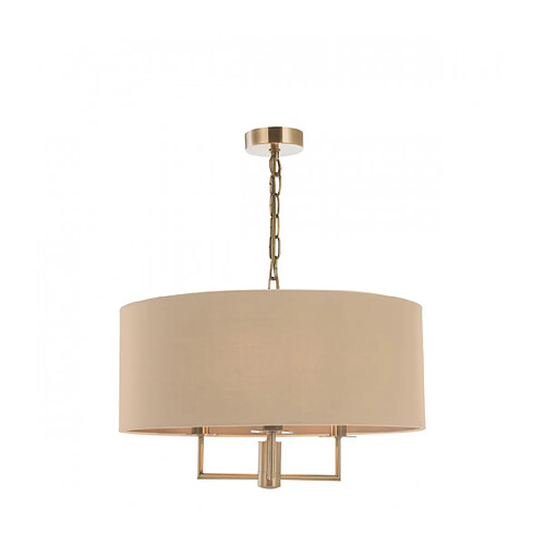 Luminaire Center Suspension Jamelia Cuivres Antique,taupe 3 ampoules 125cm