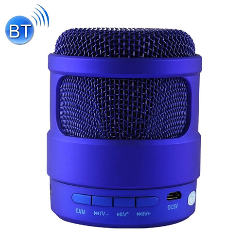 Wewoo Enceinte Bluetooth d'intérieur bleu Portable Stéréo Musique Sans Fil Haut-Parleur, MIC Intégré, Appels Mains Libres & Carte TF & AUX Audio & Fonction FM, Distance: 10m