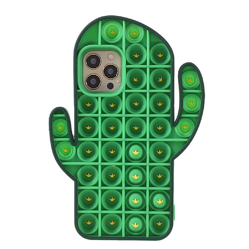 Coque en silicone Décompression Antichoc cactus pour votre Apple iPhone 12/12 Pro