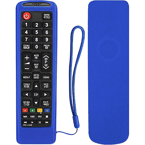 SANAG etui De Protection En Silicone Pour Samsung Telecommande, Aa59-00741A Aa59-00786A Bn59-01315B, Housse Coque Pour Samsung Telecommande, Antiderapage, Antisismique, Lavable(Bleu)