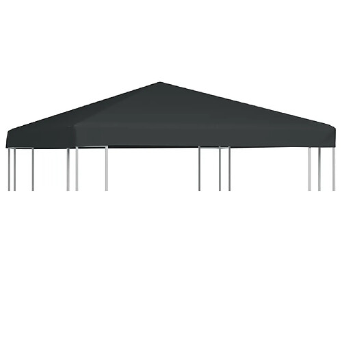 vidaXL Toile supérieure de gazebo 310 g/m² 3x3 m Gris