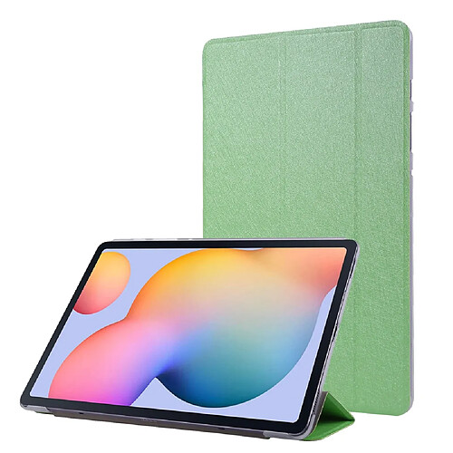 Etui en PU texture soie, antichoc avec support vert pour votre Samsung Galaxy Tab S8