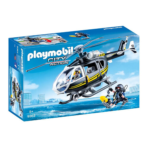 Playmobil® Hélicoptère et policiers d'élite Playmobil City Action 9363