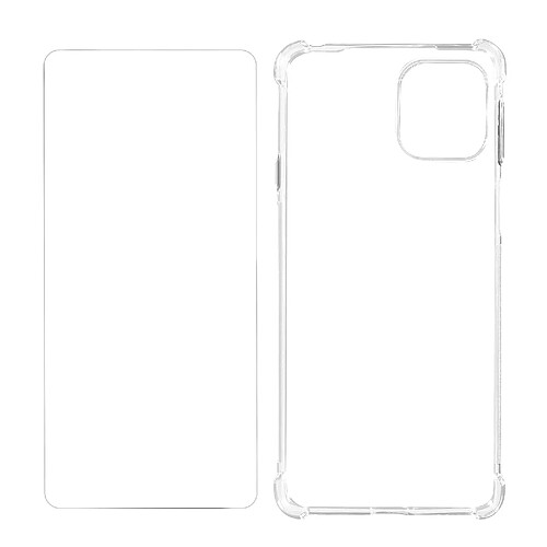 Avizar Pack Protection Motorola Edge 20 Lite Coque Souple et Verre Trempé Transparent