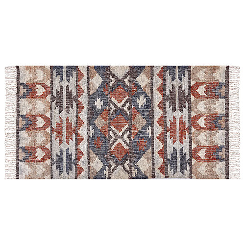 Beliani Tapis en jute multicolore 80 x 150 cm KALFA