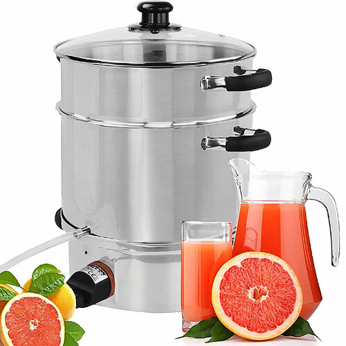 Syntrox Germany Extracteur de vapeur Juicer Presse à fruits Acier inoxydable avec élément chauffant