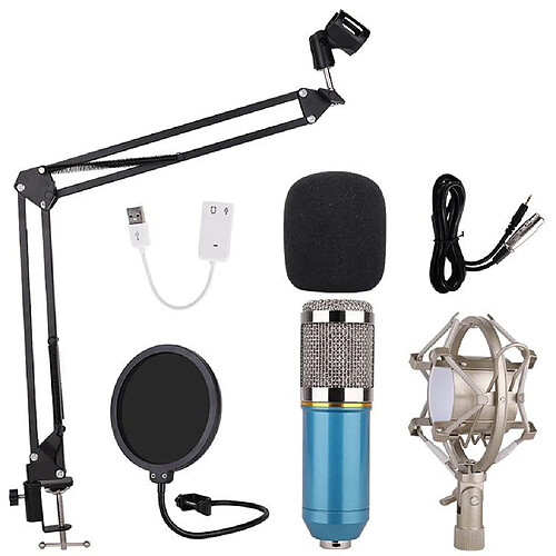 Kit Micro à Condensateur BM-800 Avec Micro Réglable Support De Suspension Noir