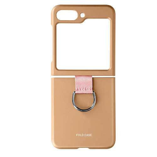 Avizar Coque pour Samsung Galaxy Z Flip 5 Bague de Maintien Rigide Design Fin Rose