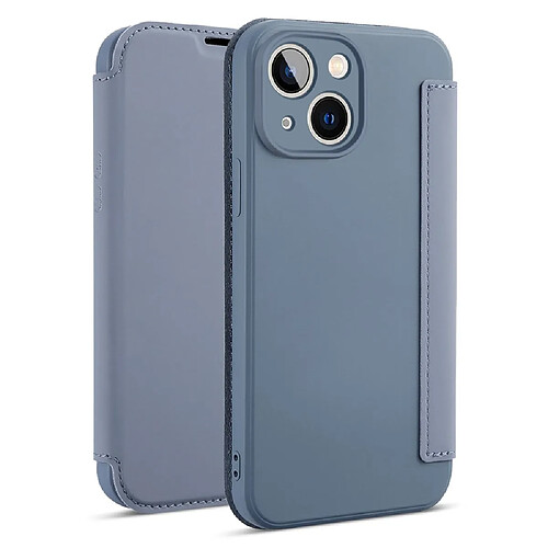 Coque en silicone avec béquille pour votre iPhone 14 Plus - gris