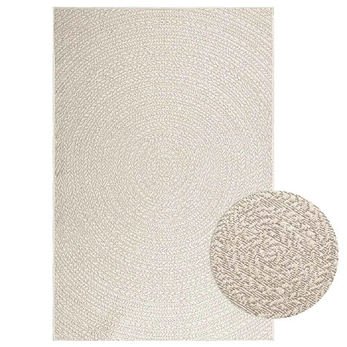 vidaXL Tapis ZIZUR crème 140x200 cm aspect de jute intérieur extérieur