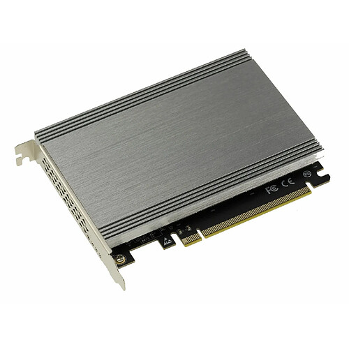 Kalea-Informatique Carte contrôleur PCIe 3.0 16x pour 4 SSD M.2 NVMe M Key avec radiateur aluminium