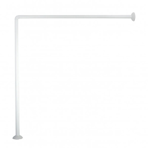 Msv Barre douche d angle blanche 80 x 80 cm