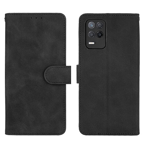 Etui en PU Toucher la peau avec support noir pour votre Realme V13 5G/8 5G/Q3 5G/Q3i 5G