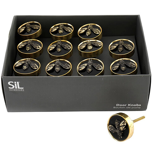 Sil Boutons de meuble Abeille (Lot de 12).