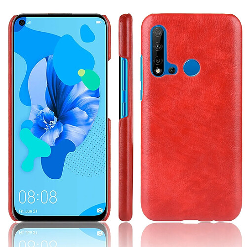 Wewoo Coque PC + PU antichoc Litchi Texture pour Huawei P20 lite 2019 / Nova 5i rouge