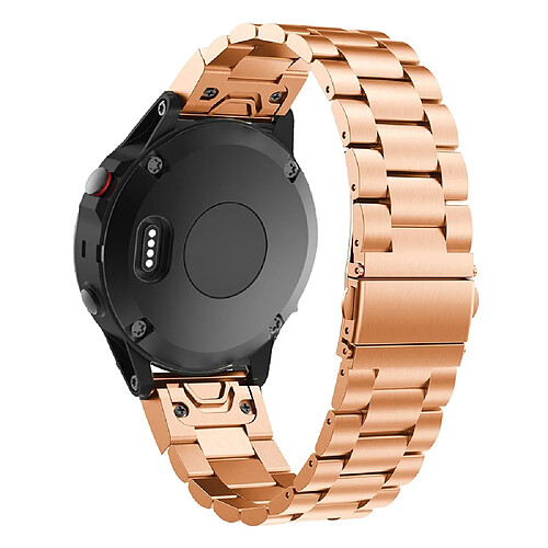 Bracelet en métal chaîne à maillons or rose pour votre Garmin Fenix 5X