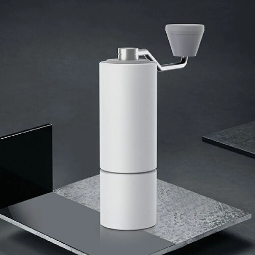 Universal Meuleuse artisanale en aluminium de haute qualité Meuleuse à bavure en acier inoxydable Mini caféMoulière à café Fournitures de cuisine | Moulière à café artisanale(blanche)