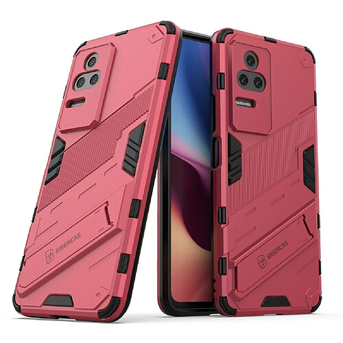 Coque en TPU antichoc avec béquille rose pour votre Xiaomi Redmi K50 Pro