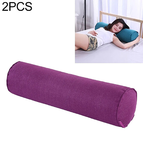 Wewoo 2 PCS Maternity Oreiller Coton Linge Cou Repose Tête Corps Siège Dossier Sleeping PillowTaille 15x60cm Violet