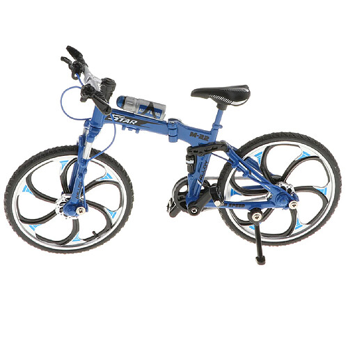 Échelle 1:10 Alliage Diecast Bike Modèle Artisanat Vélo Jouet Bleu Folable