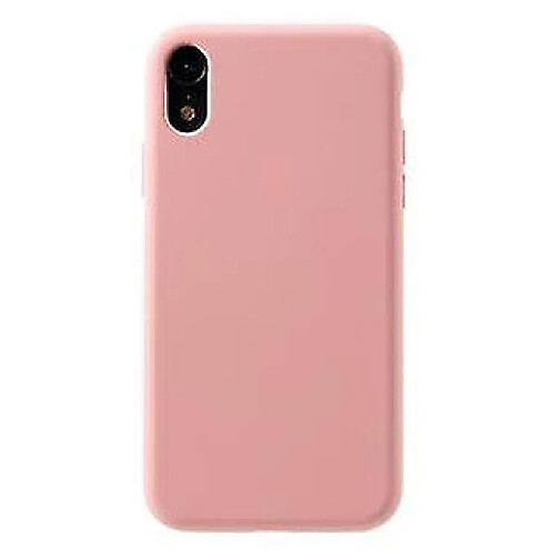 Universal Étui en silicone liquide rose doux pour votre iPhone XR Apple 6,1 pouces