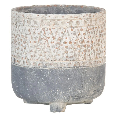 BigBuy Garden Cache-pot Gris Ciment 18 x 18 x 18,5 cm