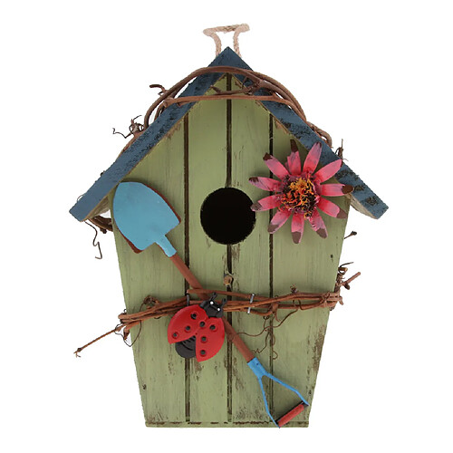 Country Cottages en bois Bird House Hanging Birdhouse Condo Jardin Décor