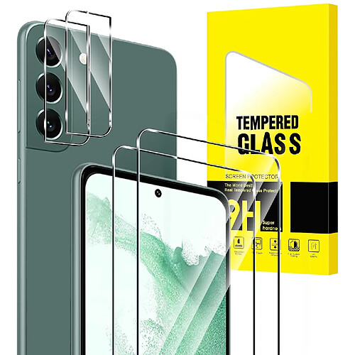 Verres Trempes et Protections Camera Arriere Transparent X2 Pour Samsung Galaxy S22 Little Boutik©