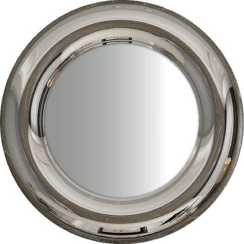 Vivenla Miroir design en acier coloris argenté et gris collection PANAMERA L. 90 x P. 4 x H. 90 cm