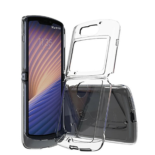 Imak Coque en TPU + acrylique hybride anti-goutte souple transparent pour votre Motorola Razr 5G